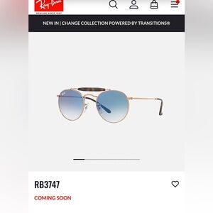 NEW Authentic RAY-BAN Copper Blue Gradient Round Sunglasses